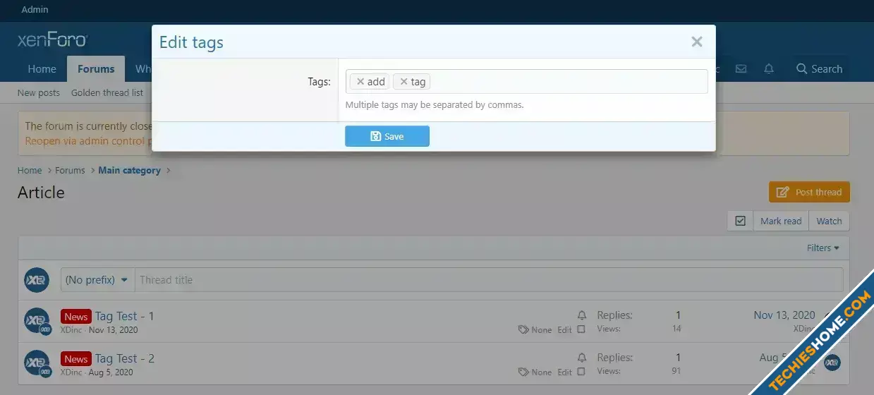 XTR - Show Tags on Thread List-1.webp