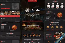  Sizzle - Fast Food & Restaurant Shopify Theme