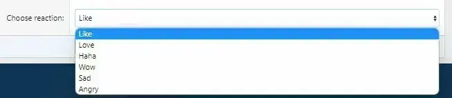 Choose reaction in widget options.webp