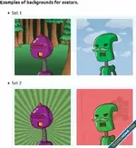 Examples of backgrounds for avatars.webp