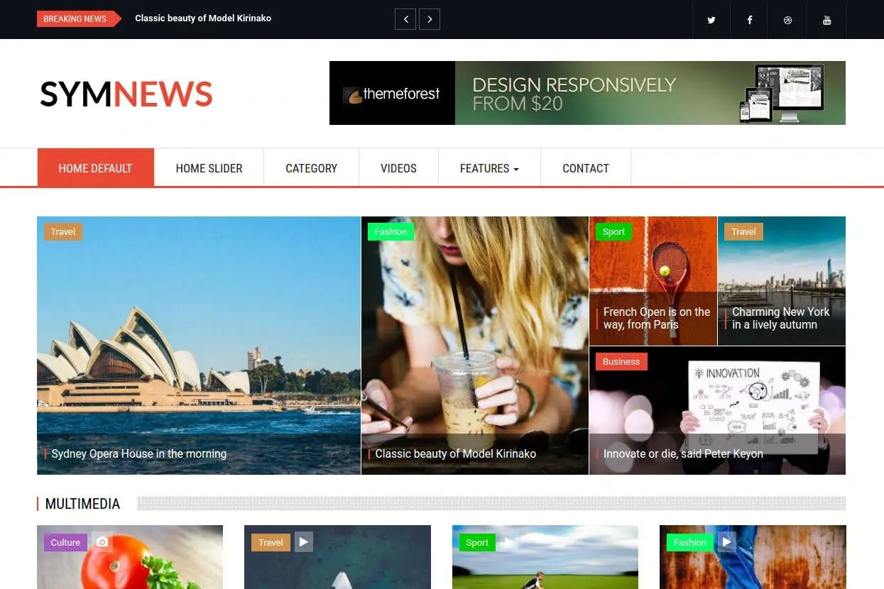 SymNews - News & Magazine Drupal 11 & 10 Theme