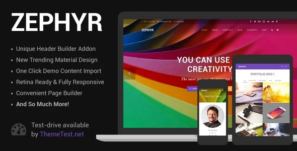 Zephyr - Material Design Theme Wordpress.webp